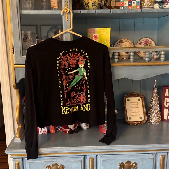 Disney Tops - Disney Black Long Sleeve  Tee with Tinkerbell and Stars